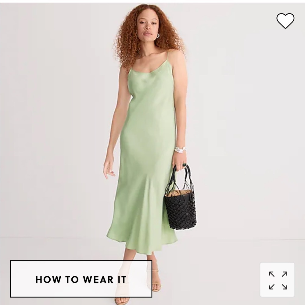 J.Crew petite Gwyneth cupro-blend slip dress